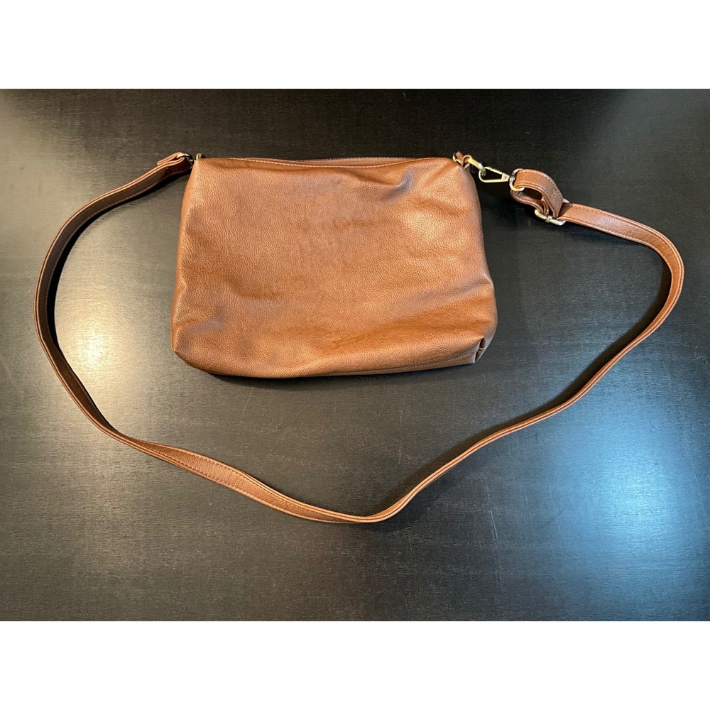 Joy Susan Brown Crossbody Bag Purse Shoulder Bag Small Vegan Leather‎